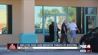 Employee fired after allegedly making mass shooting threat at Cape Coral pizzeria