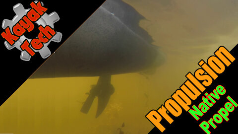 Native Propel Kayak pedal drive as seen from underwater (propeller driven) Native Slayer Max 12.5