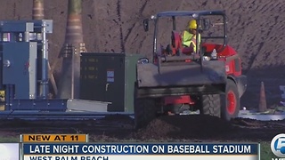 Contractors working around the clock to get Spring Training facility done