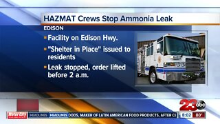 Shelter in Place lifted in town of Edison after hazardous leak