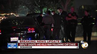 Deputy shoots, kills man following car chase