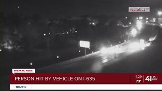 Pedestrian struck, I-635 NB shut down