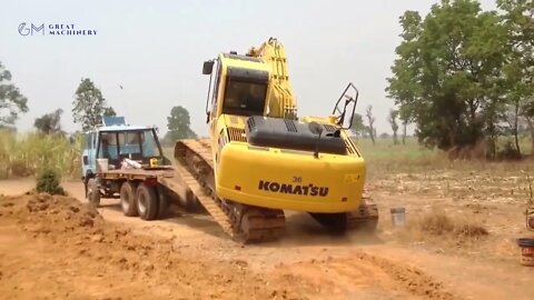 World Dangerous Huge Excavator Operator Skill - Oversize Load Heavy Equipment Machines Working