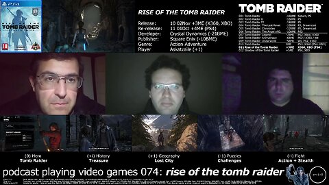 +11 002/004 013/013 003/007 podcast playing video games 074: rise of the tomb raider
