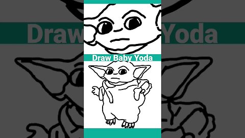 Draw Baby Yoda Fast #quickdrawing #art #drawing #babyyoda