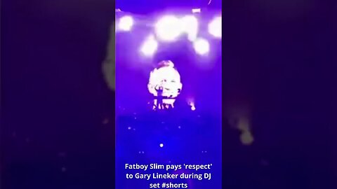 Fatboy Slim pays 'respect' to Gary Lineker during DJ set #shorts #fatboy