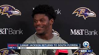 Lamar Jackson returns to South Florida
