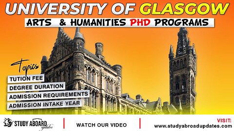 University Of Glasgow Arts And Humanities Phd Programs