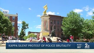 Brothers of Kappa Alpha Psi holds silent protest of police brutality