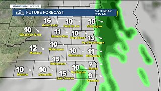 Warm temepratures Friday with rain overnight