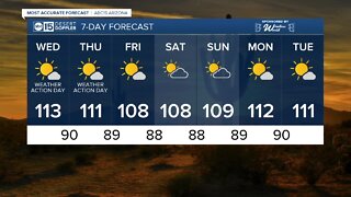 Monsoon storms possible as record heat continues!