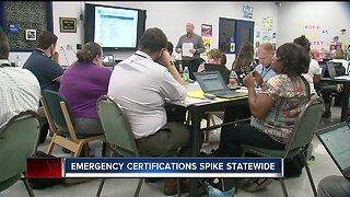 Emergency certifications spike statewide