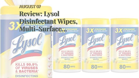 Review: Lysol Disinfectant Wipes, Multi-Surface Antibacterial Cleaning Wipes, For Disinfecting...
