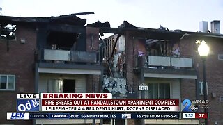 Five injured including a firefighter after flames burn through a Randallstwon apartment building