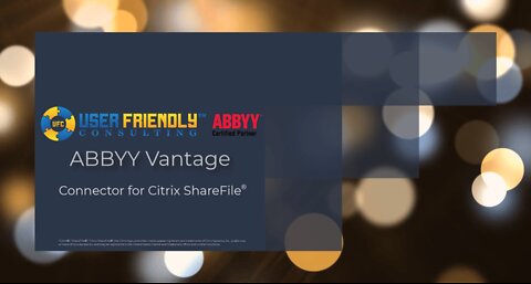 ABBYY Vantage Video - Connector for Citrix ShareFile®
