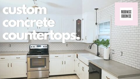 DIY Kitchen Concrete Countertops