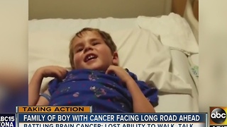 Toddler fighting brain cancer, family shining light on childhood cancer