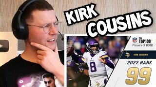 Rugby Player Reacts to KIRK COUSINS (Minnesota Vikings, QB) #99 NFL Top 100 Players in 2022