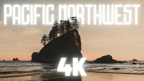 Flying Over the Pacific Northwest | 1 hr video 4k | Small Emotions Piano 2023
