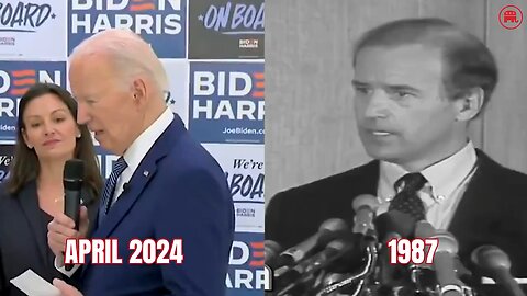 BIDEN (today): "I got involved...out of the civil rights movement." BIDEN (1987): "I was not an act
