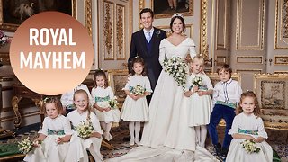 Royal kids steal Princess Eugenie's thunder in wedding portrait