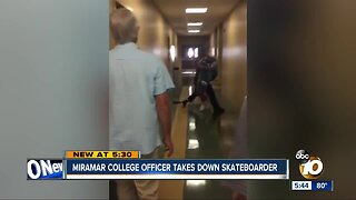 Miramar College officer takes down skateboarder