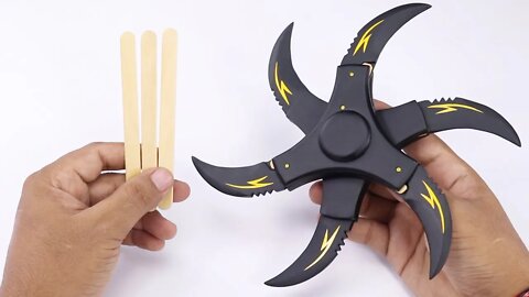 Cool Six Blade Shuriken Popsicle Stick Craft