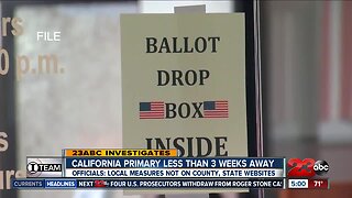 Information about local county measures absent from Kern County elections website