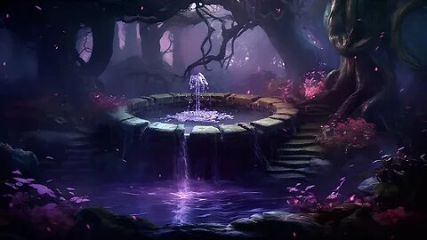 Fairy Fountain | Fantasy Music with Fountain & Forest Sounds | Forest Fountain Ambience