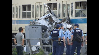 Odakyu Train and car collision