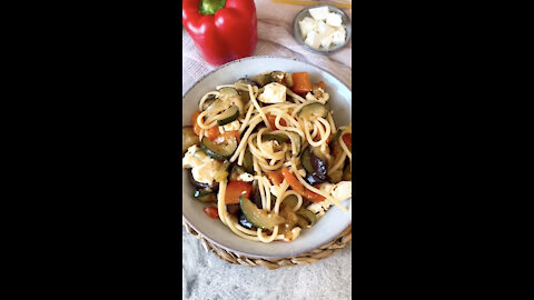 Spaghetti with veggies | Amazing short cooking video | Recipe and food hacks