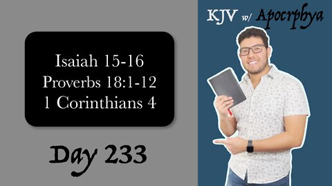 Day 233 - Bible in One Year KJV [2022]