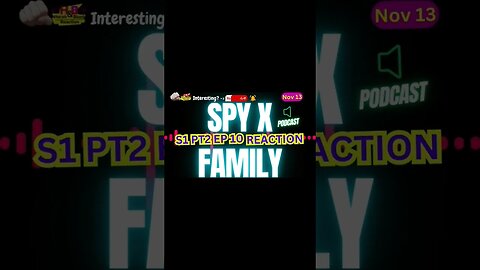 Spy X Family Anime S1 PT2 EP 10 Reaction Theory Podcast | Harsh&Blunt Short