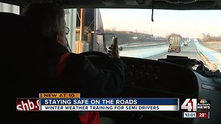 Winter weather training for semi drivers