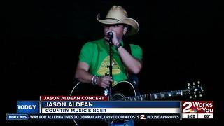 Jason Aldean performs in Tulsa after Las Vegas shooting