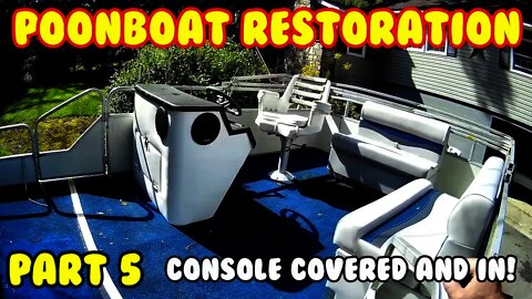 Pontoon boat resto (Part 5) finish up the center console. Vinyl, throttle, steering.