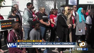 Outpouring support for San Diego Islamic community