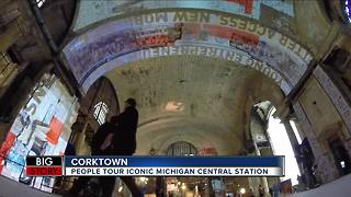 People tour iconic Michigan Central Depot