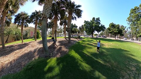 Blasian Babies Brother And Sister Practice Soccer With DaDa At Balboa Park In San Diego (GoPro Max)