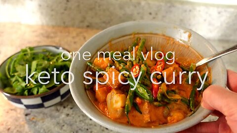 Keto vegan spicy curry lunch - One meal vlog #ASMR