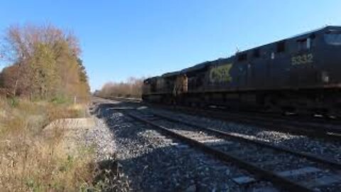 CSX Q214 Autorack Train Part 2 from Sterling, Ohio November 6, 2021