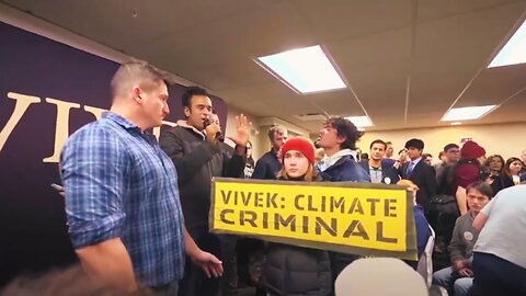 Climate Protesters CRASH VIVEK RAMASWAMY'S Event in Iowa!