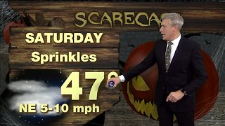 A few sprinkles and highs in the 50s Saturday