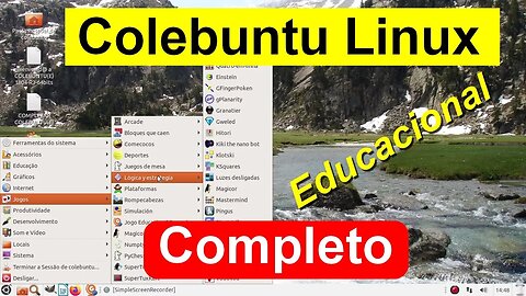 Colebuntu Linux Ubuntu voltado para Educação. Disponível em versões 32 e 64 bit. Distro Completa