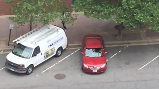 Driver attempts reverse-angle parking for 5 minutes