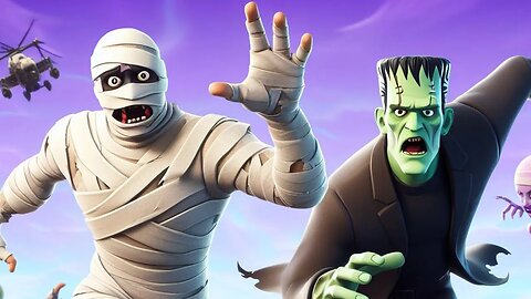 A Universally Scary Team : The Mummy & Frankenstein's Epic Fortnite Round