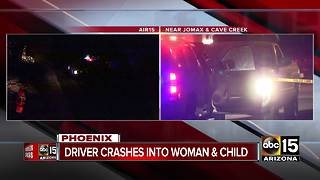 Woman, child struck by car in north Phoenix