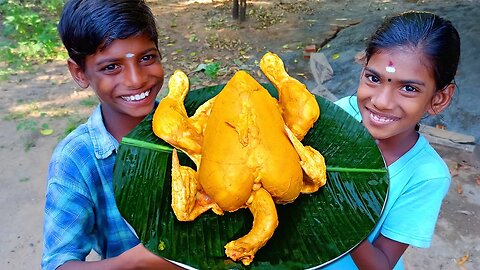 FULL CHICKEN FRY | Crispy Fried Chicken | Whole Chicken Eating | Village Fun Cooking