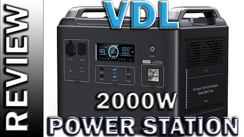 VDL Portable Power Station 2000W LiFePO4 Battery Fully Charged In 2 Hours 1997Wh Solar Generator