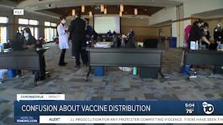 Confusion about COVID-19 vaccine distribution